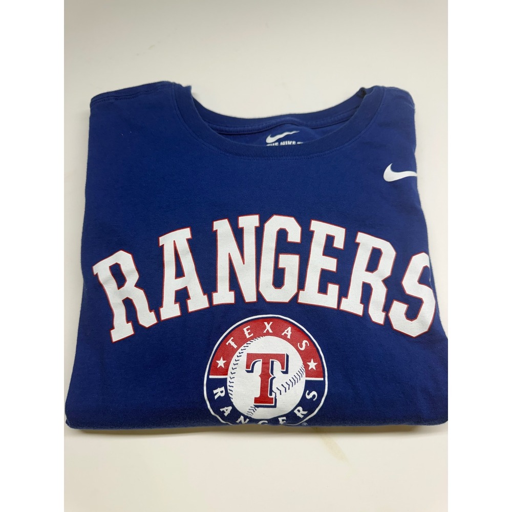 Nike Texas Rangers Republic T-Shirt Mens XL Blue MLB Athletic Cut Baseball Tee